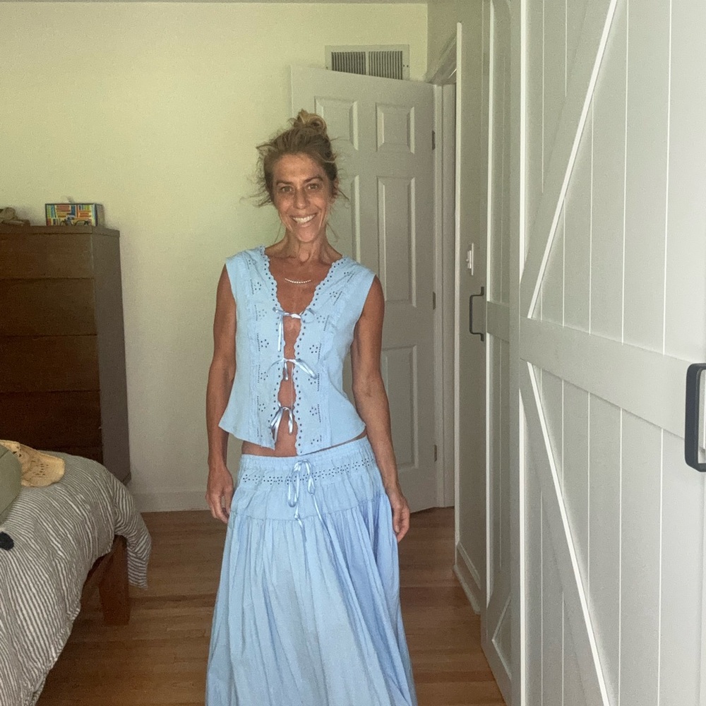 Free People 2 Pc Blue Set